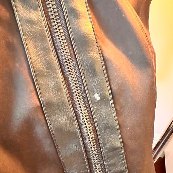 MARC New York Winter Black Fabric/Leather/Fur Trimmed Coat - Picture 5 of 6